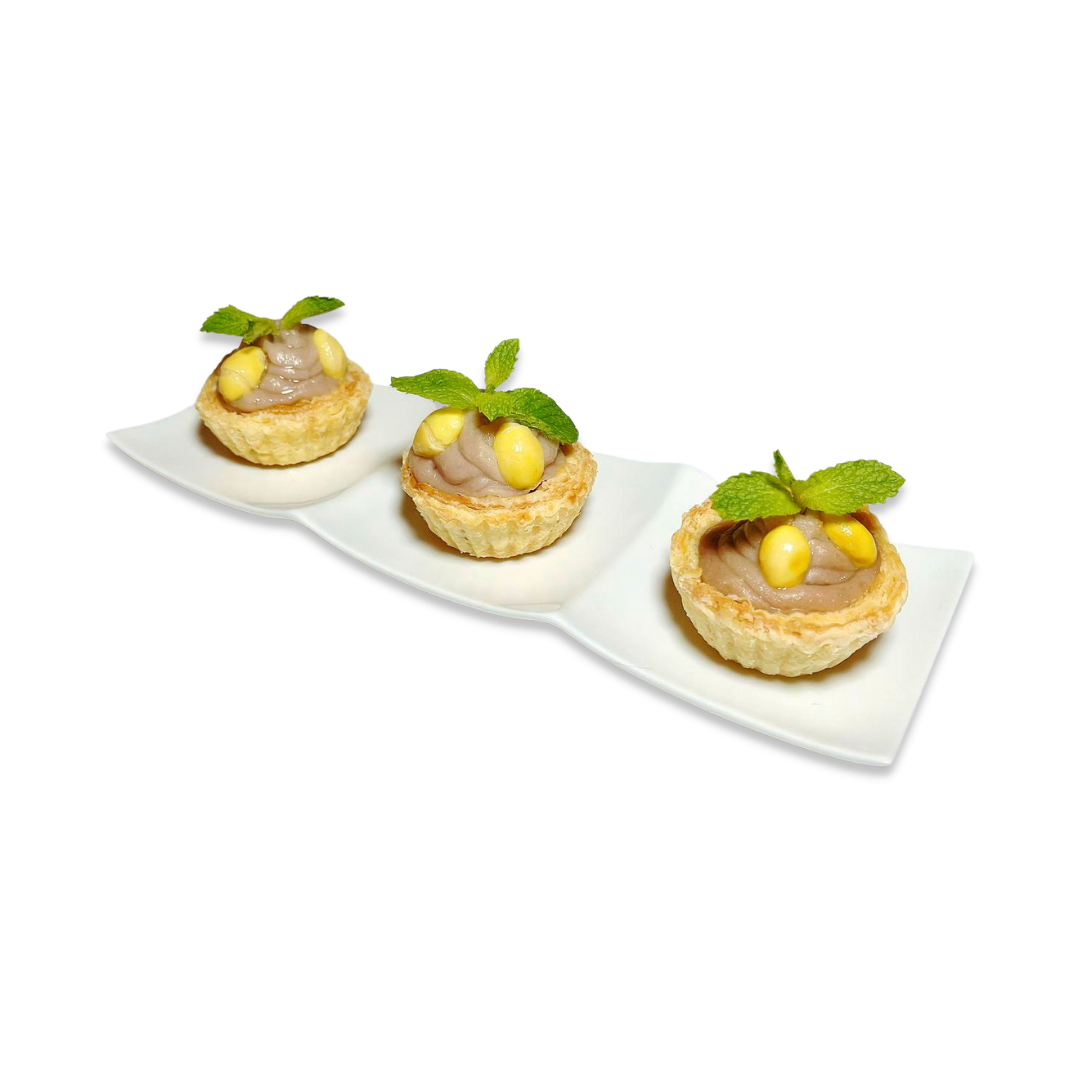 Baked Orh Nee Tart with Gingko Nut 白果芋泥挞